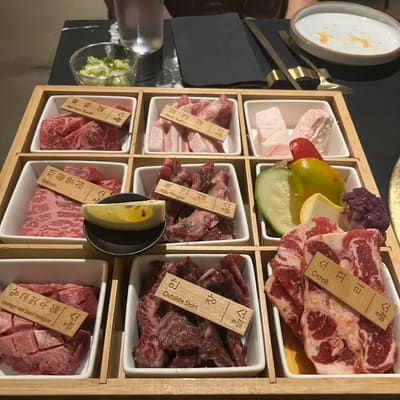A Korean BBQ spread